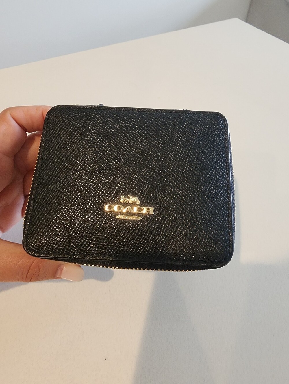 Coach Black Leather Travel Jewelry Case - Picture 2 of 8